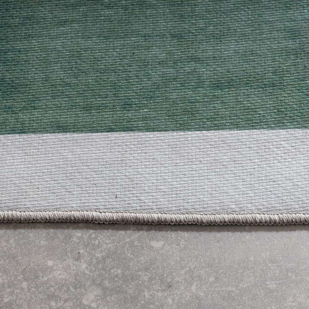 Retro Indoor Outdoor Rug - Pop Lines Green