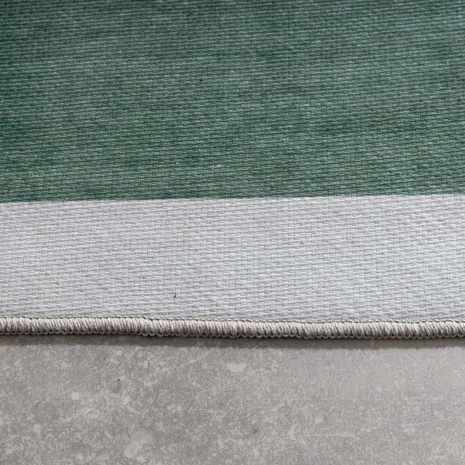 Retro Indoor Outdoor Rug - Pop Lines Green