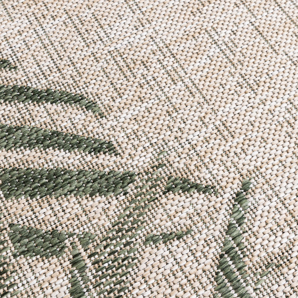 Round Outdoor Rug - Tiga Edge Green