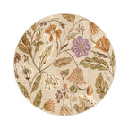 Round washable rug - Misty Flowers Cream