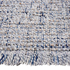 Wool Floor Rug - Trinette Blue/Cream