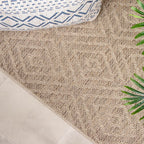Jute Outdoor Rug - Fora Tile Natural
