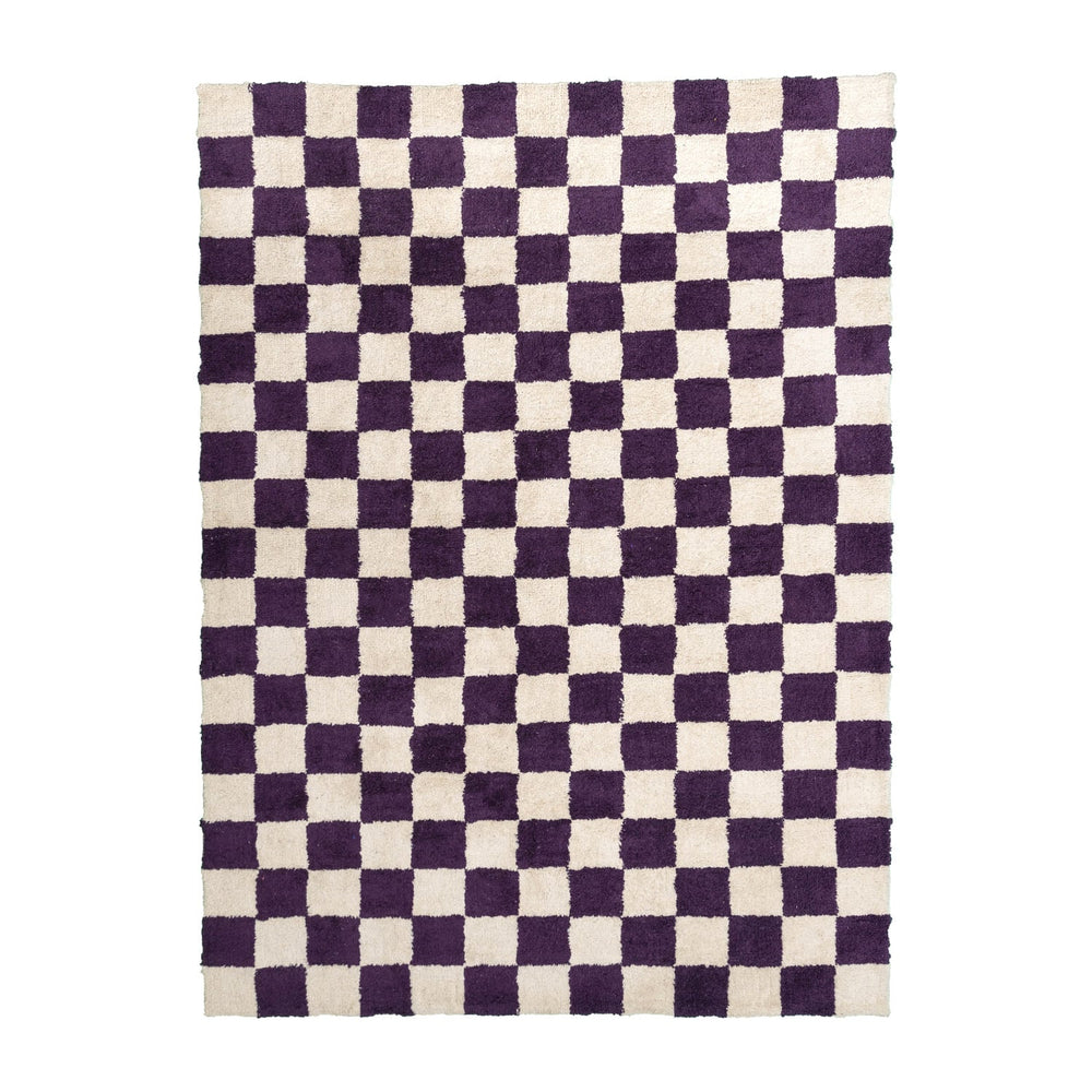 Retro Rug - Gambit Purple/White