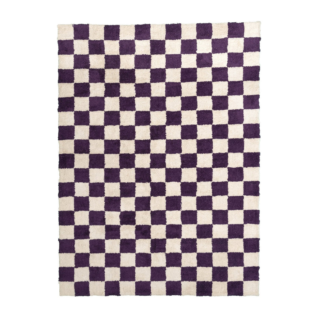 Retro Rug - Gambit Purple/White