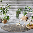 Round Outdoor Rug - Floreno Milan Anthracite/Beige