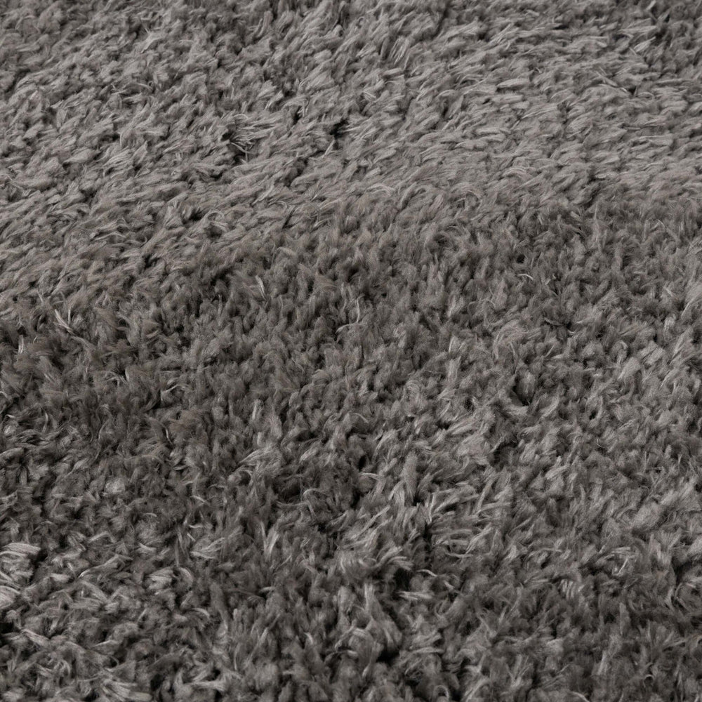 Oval Shaggy Rug - Blaze Grey