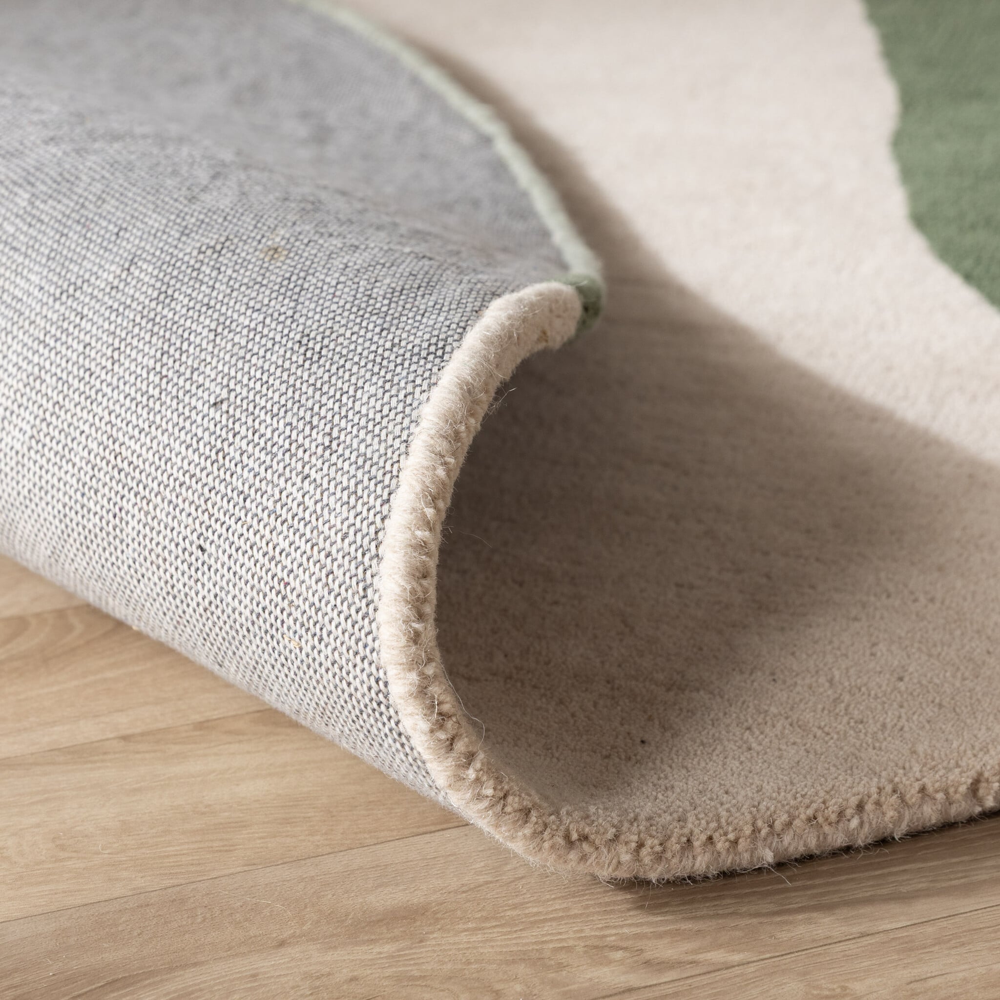 Round Wool Rug – Vienna Green