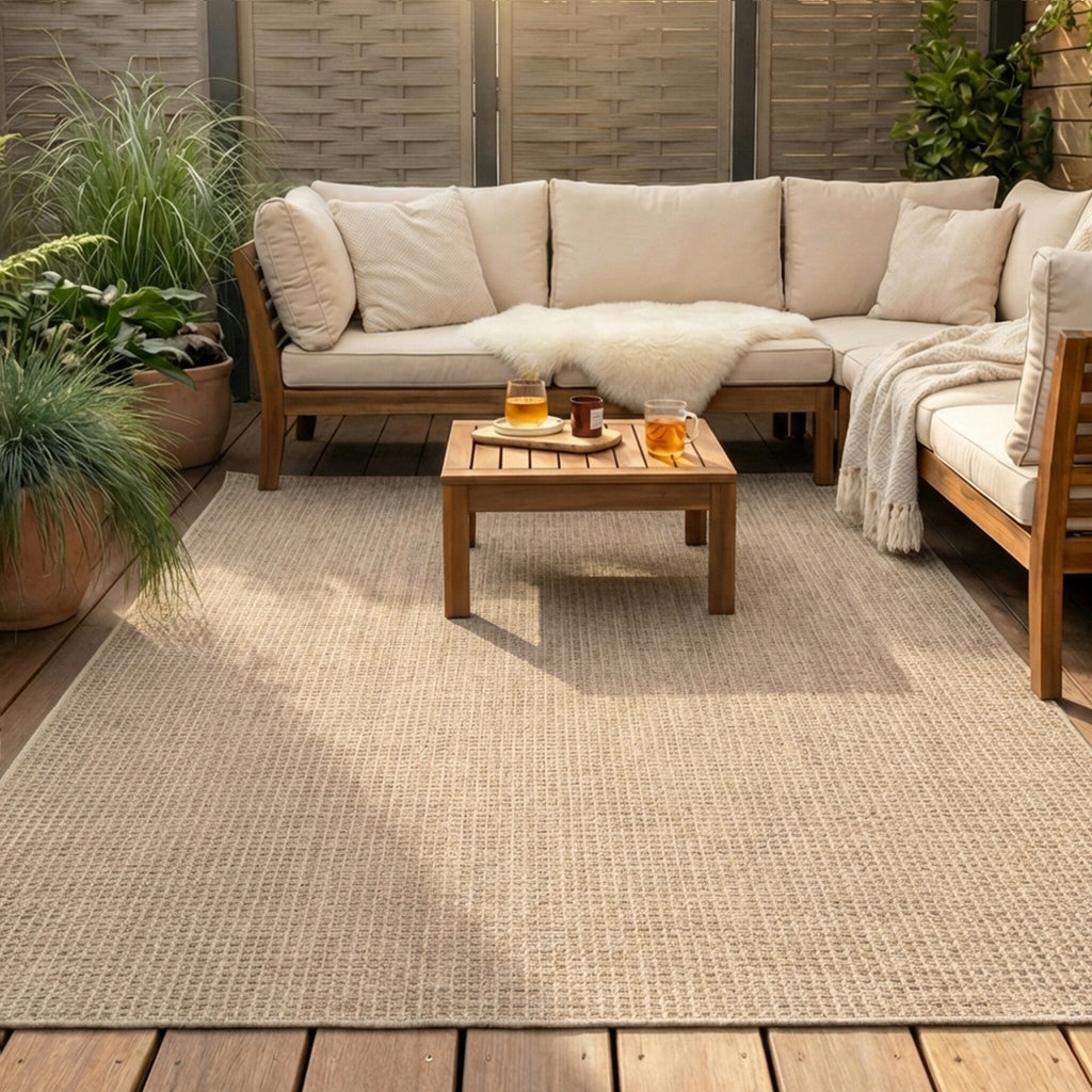 Jute Outdoor Rug - Fora Melange Natural