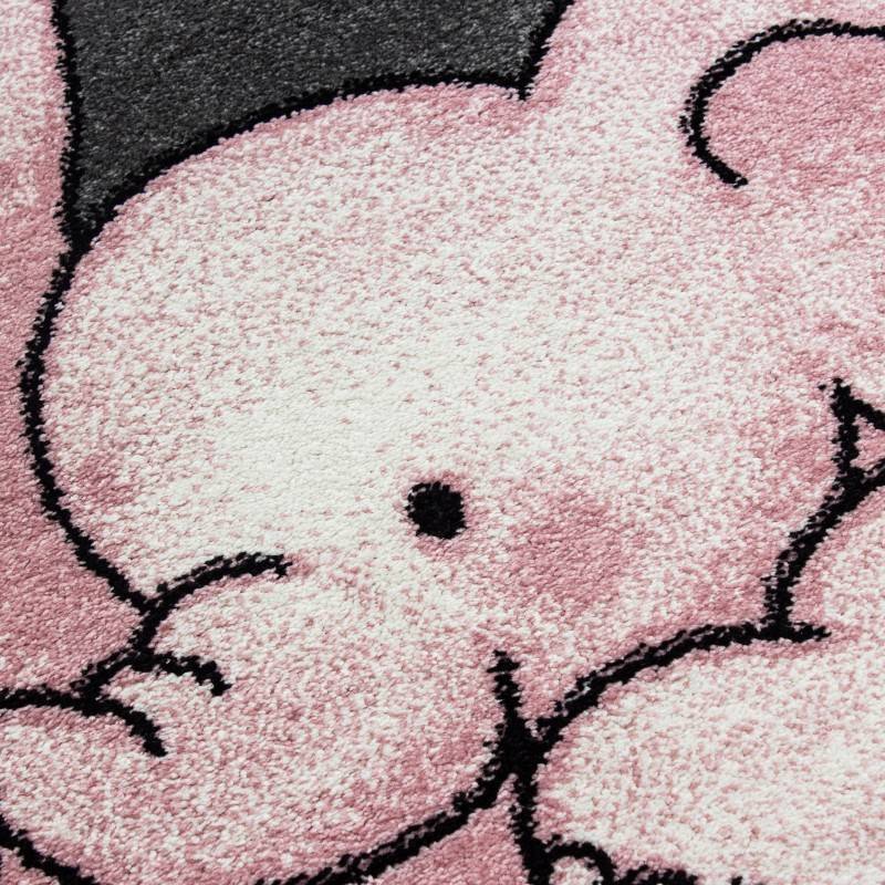 Children's floor rug - Anna Elephant Pink