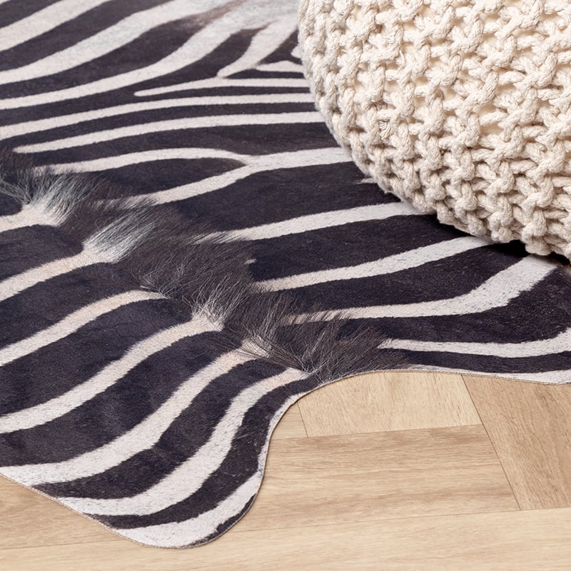 Zebra Rug - Bovine Black/White