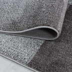 Modern Floor Rug - Streaky Box Brown/Beige