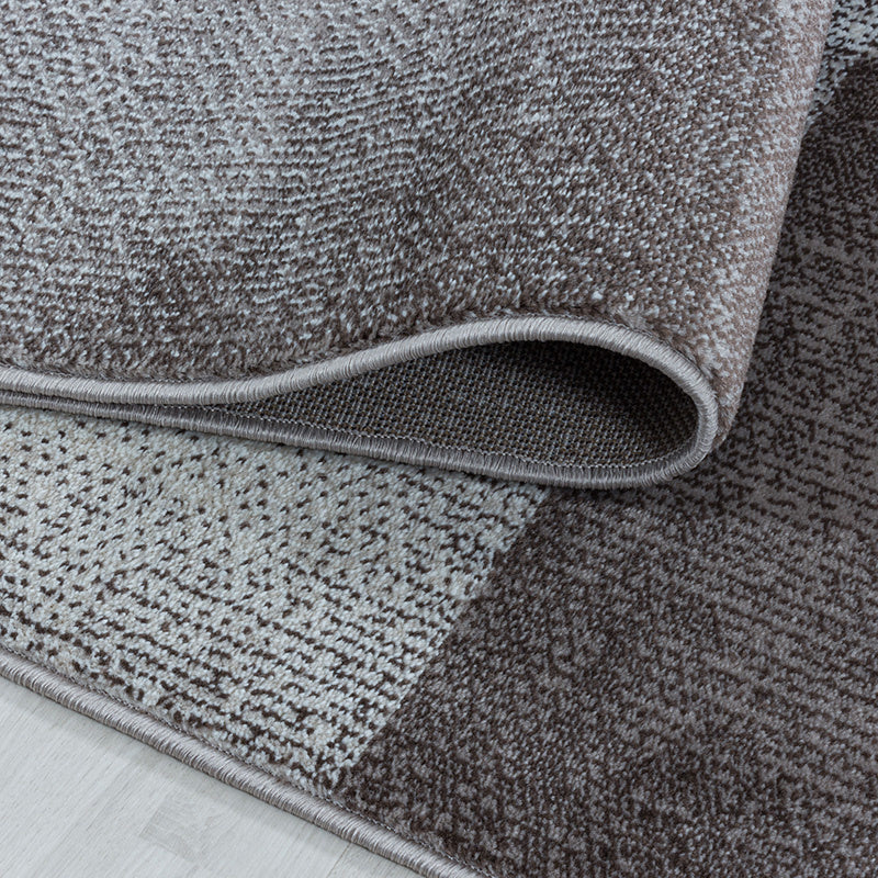 Modern Floor Rug - Streaky Box Brown/Beige