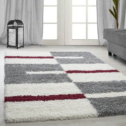 High-pile floor rug - Gala Red