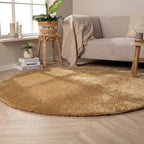Round washable rug - Clean Gold