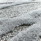 Scandinavian floor rug - Pitea Double Grey