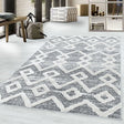 Scandinavian floor rug - Pitea Retro Grey/Cream