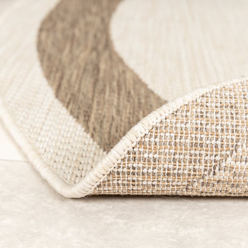 Round Jute Outdoor Rug - Nomad Edge Cream