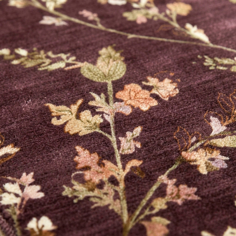 Washable rug - Misty Floral Brown