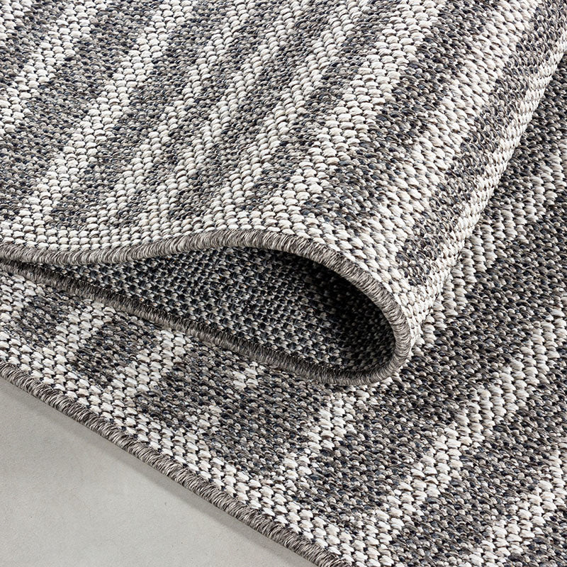 Jute Balcony Rug - Aruba Square Grey