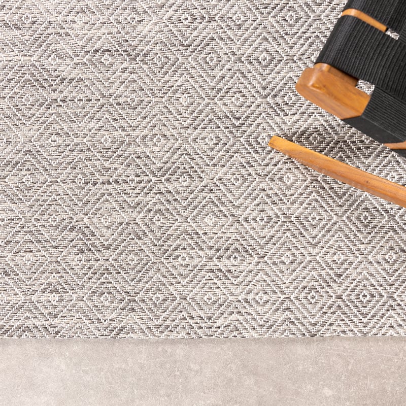 Square Outdoor Rug - Summer Tile Light Grey