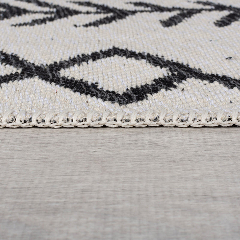 Geometric Floor Rug - Decio Edie Black/White