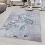 Children's floor rug Unicorn - Fleurtje Purple