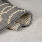Round Outdoor Rug - Floreno Milan Anthracite/Beige