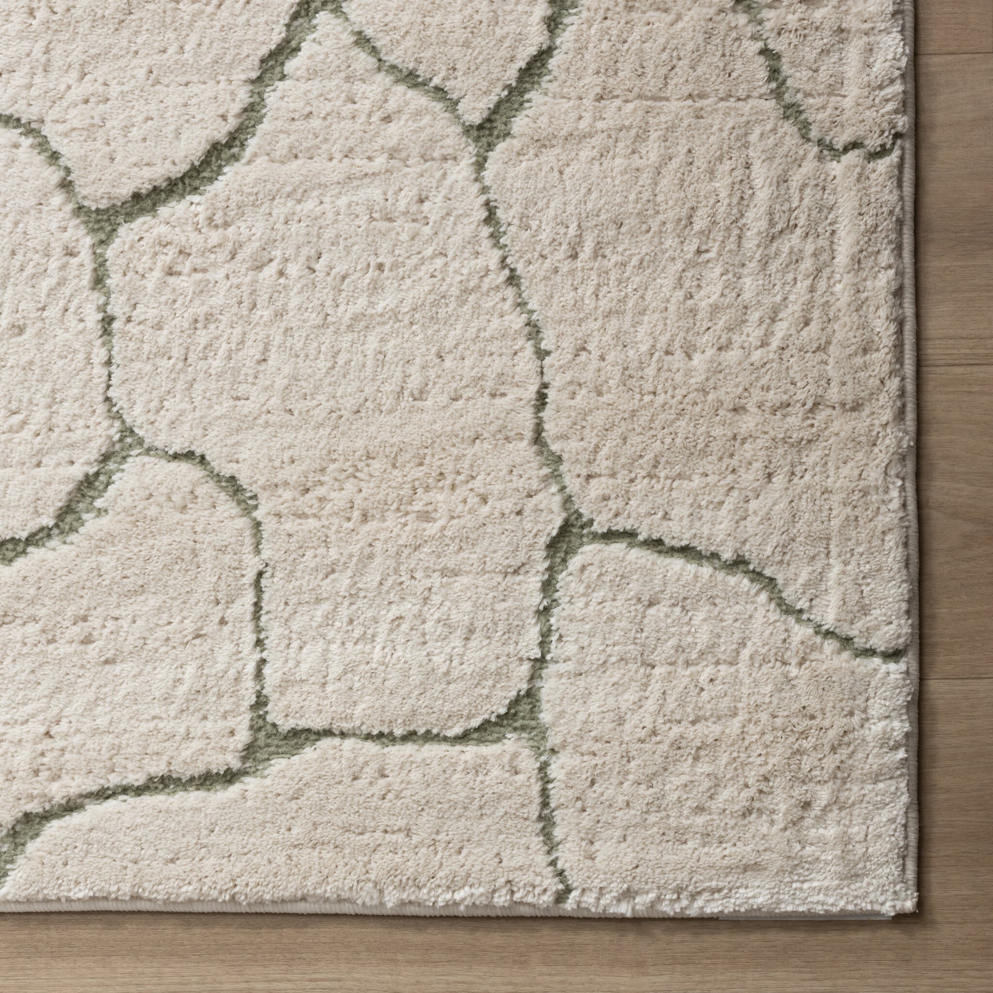 Scandinavian Rug - Yune Stone Cream/Green