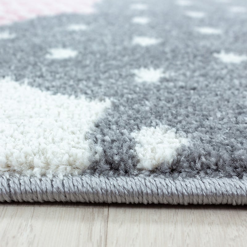 Children's floor rug - Bambi Clouds Pink