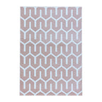 Modern Floor Rug - Streaky Pattern Pink/White