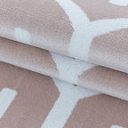 Modern Floor Rug - Streaky Pattern Pink/White