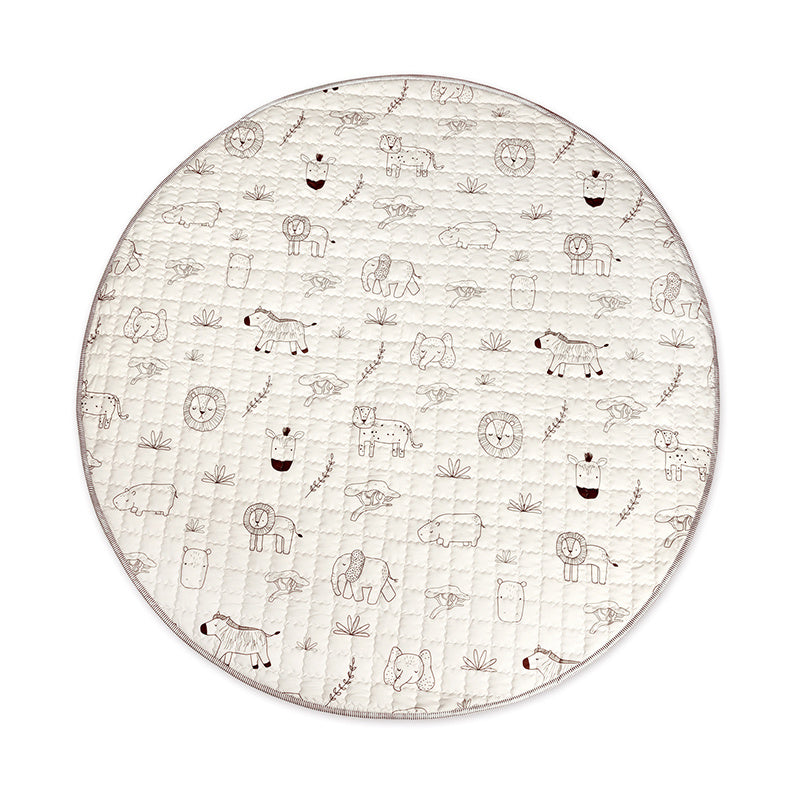 Baby play mat round - Noa Safari Cream