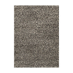 Wool floor rug - Halette Black/White