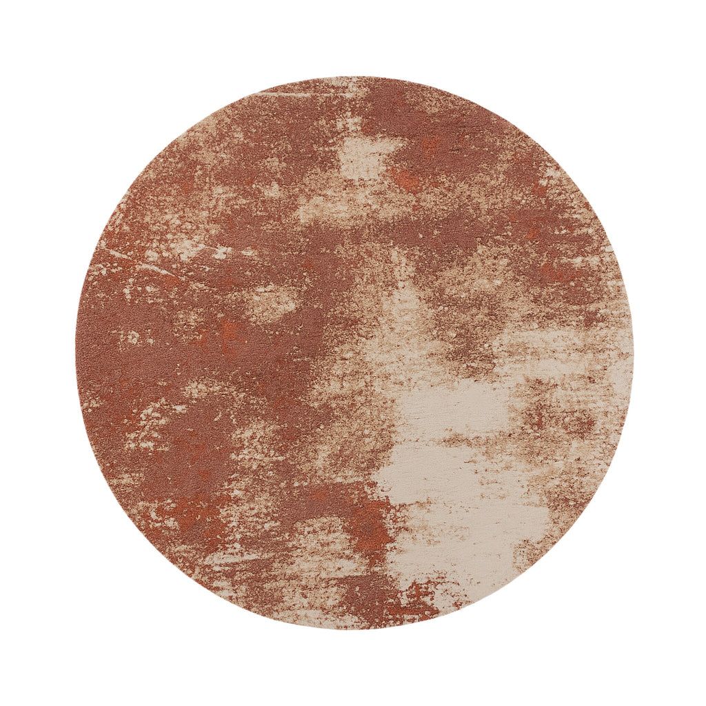 Round Abstract Rug – Candice Pink