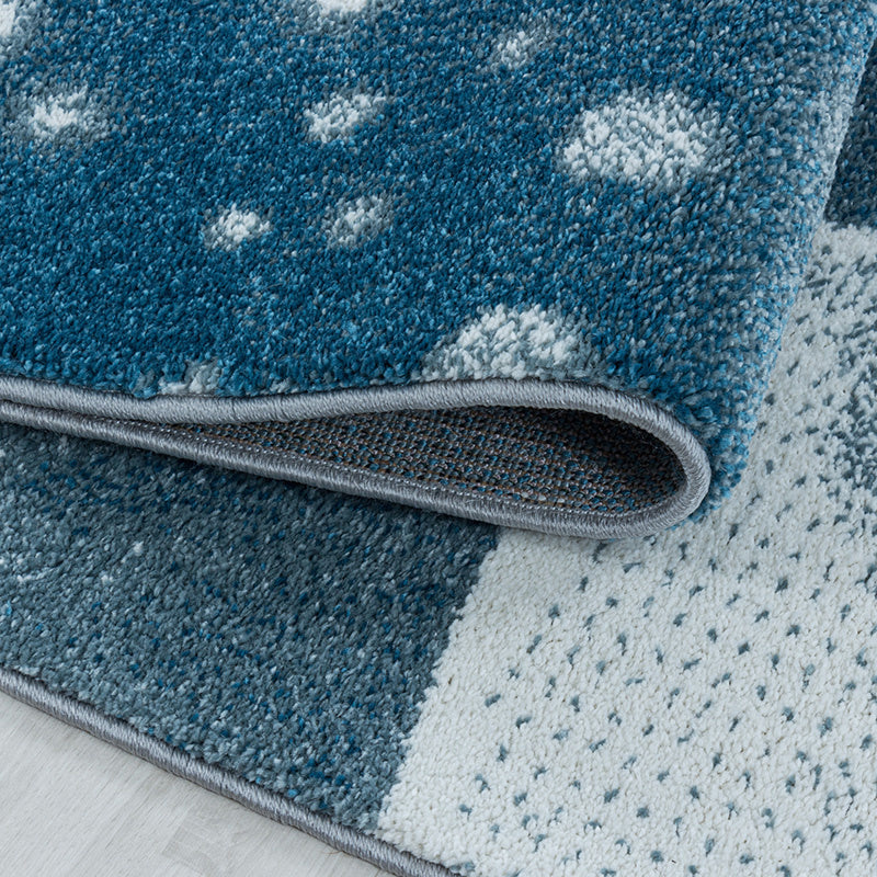 Children's floor rug - Fleurtje Penguin Blue