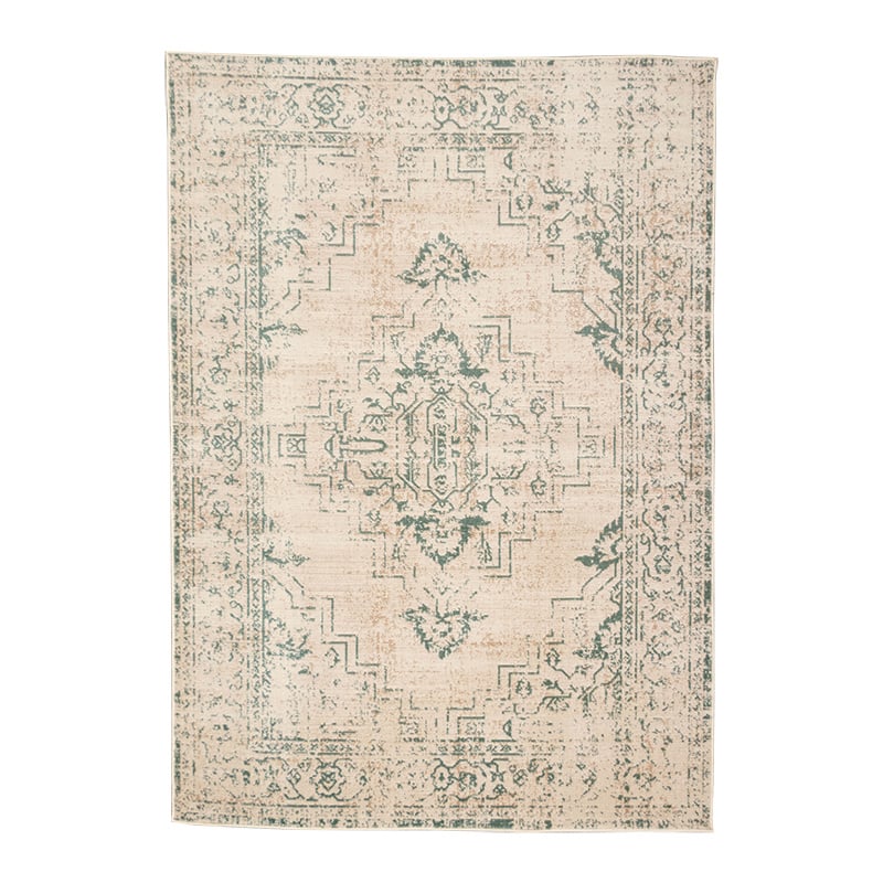 Vintage Rug - Spring Ethnic Cream/Green