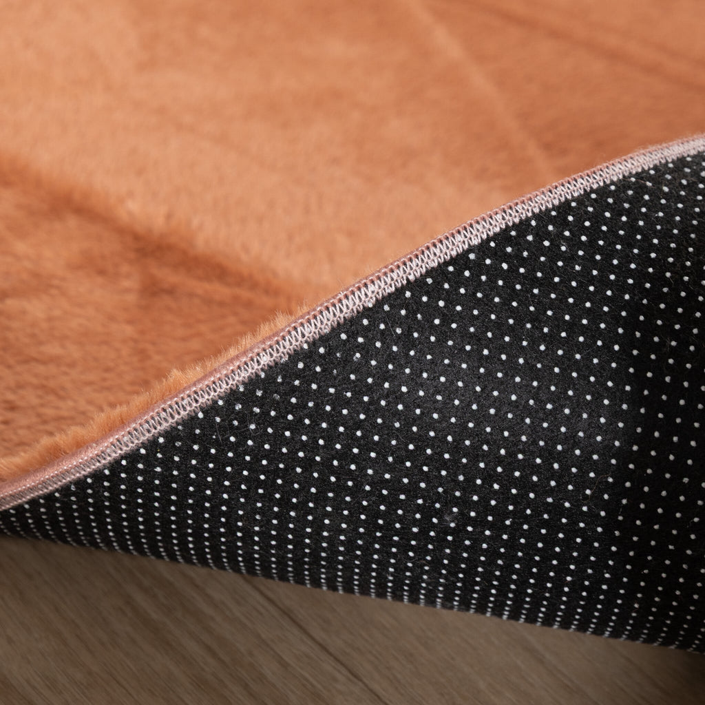 Soft Low-Pile Rug – Cozy Terracotta