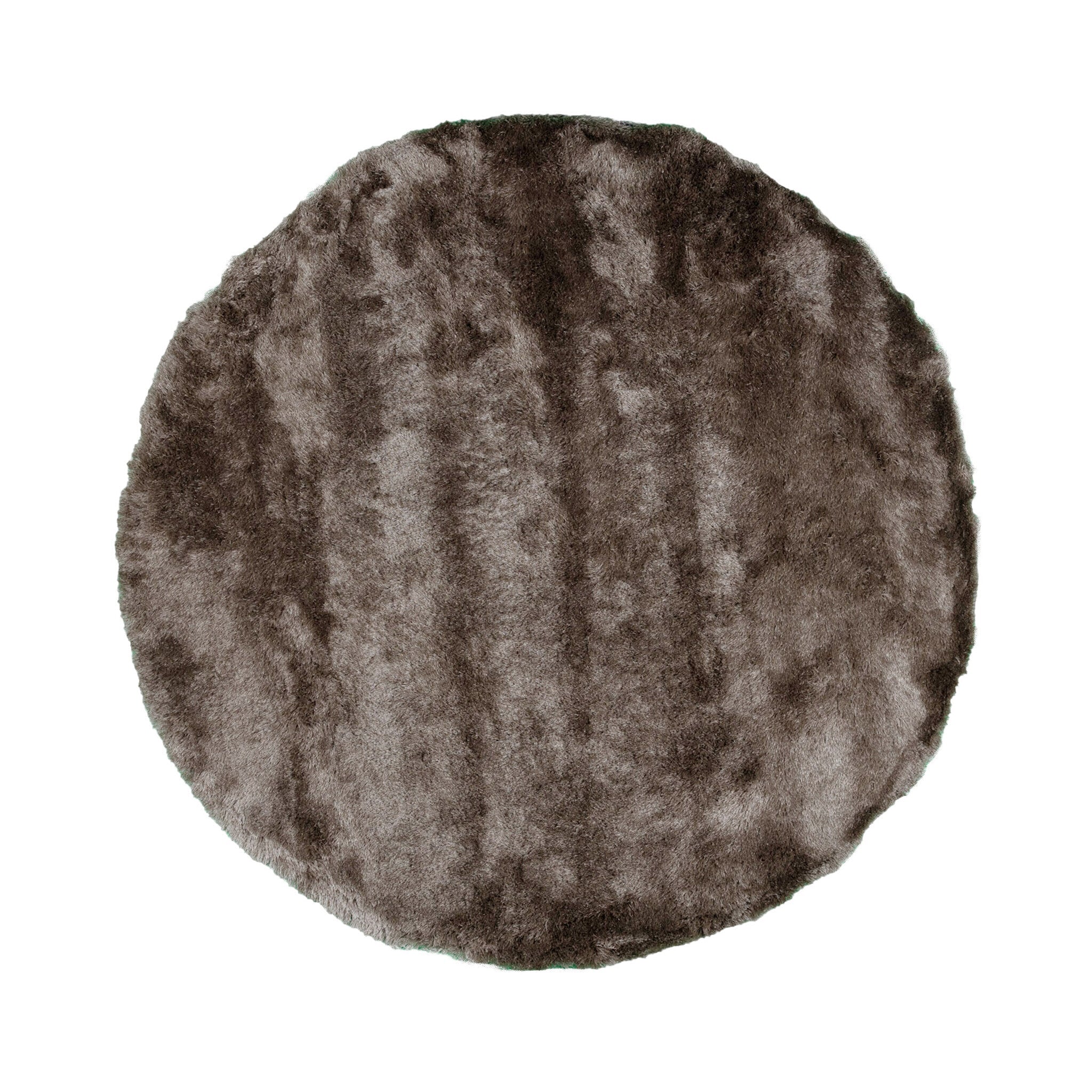 Round High Pile Rug - Glorious Silver/Grey