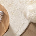 Round High Pile Rug - Comfy Supreme White