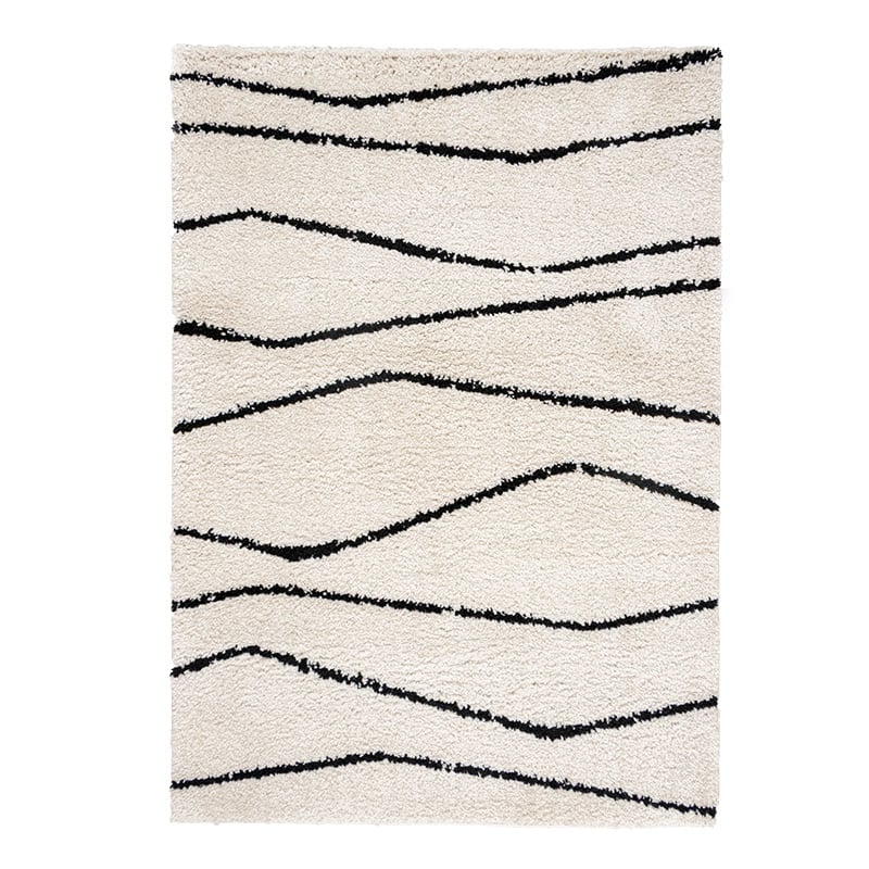 High Pile Rug - Grand Wire Cream/Black
