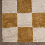 Checkerboard Rug - Blox Ochre Yellow