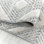 Scandinavian Floor Rug - Pitea Ethno Cream/Grey