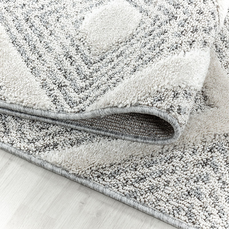Scandinavian Floor Rug - Pitea Ethno Cream/Grey