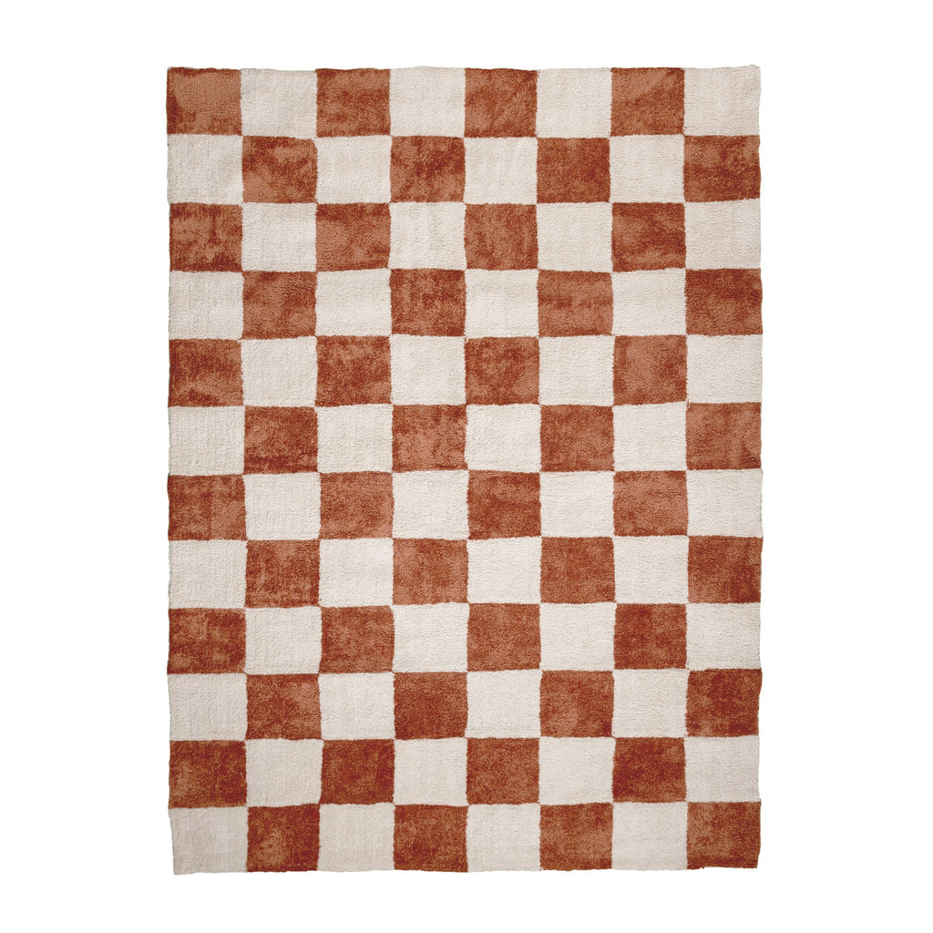 Checkerboard Rug - Blox Terracotta