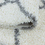 Round Berber Floor Rug - Agadir Circle Cream/Grey