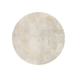 Round modern floor rug - Meditation Coral 9229 Beige
