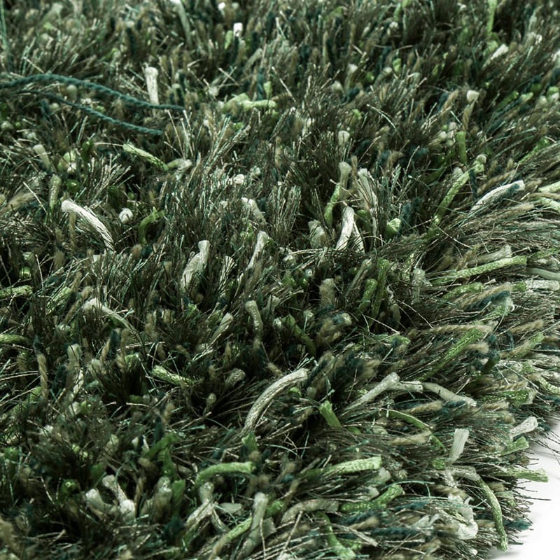 Shaggy floor rug made to measure - New Paulo Dark Green 442