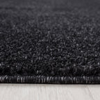Round low-pile floor rug - Asa Anthracite