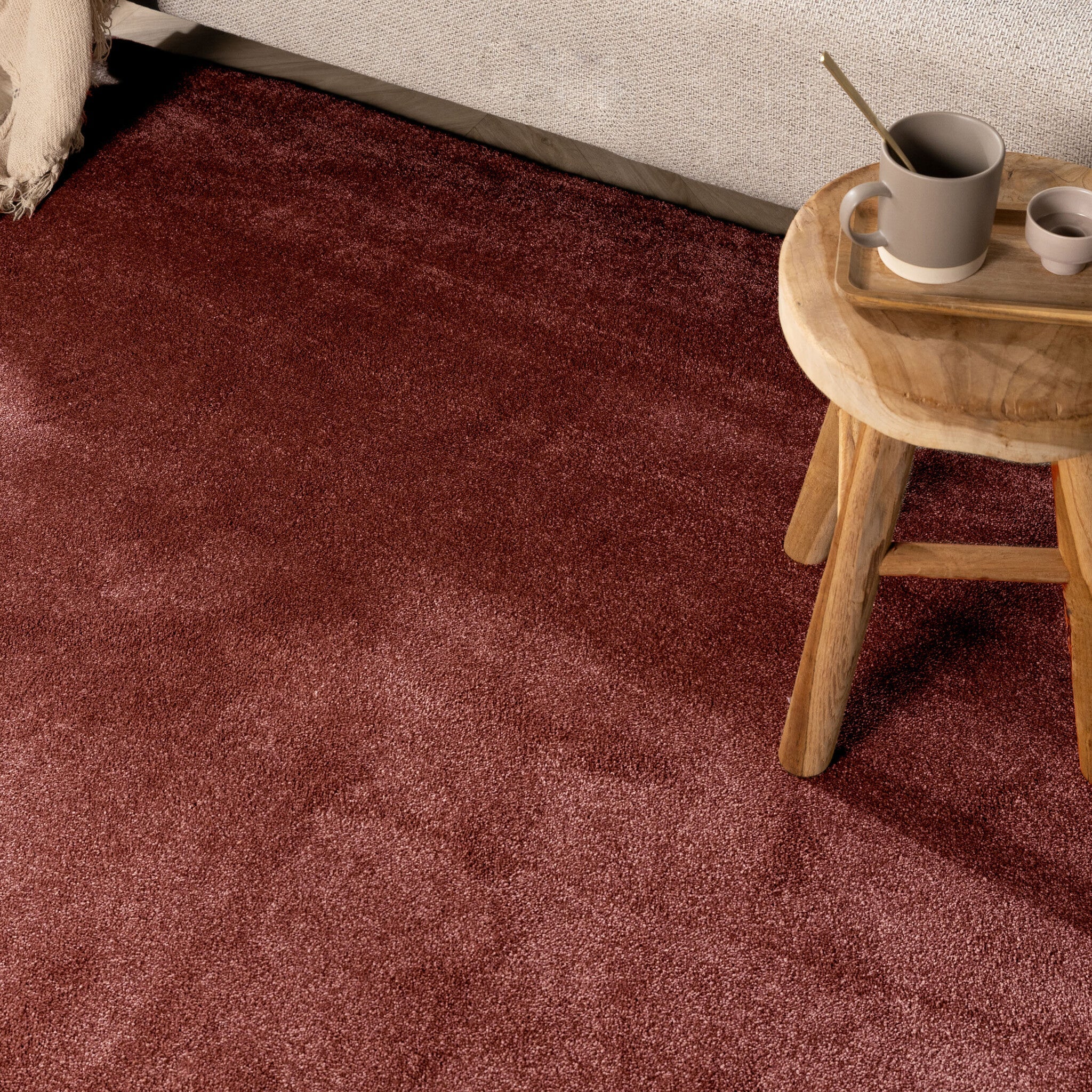 Round Washable Rug – Clean Pink
