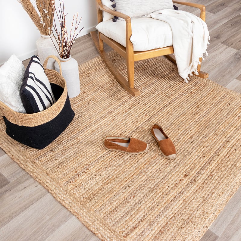 Jute Rug - Fair Square Natural
